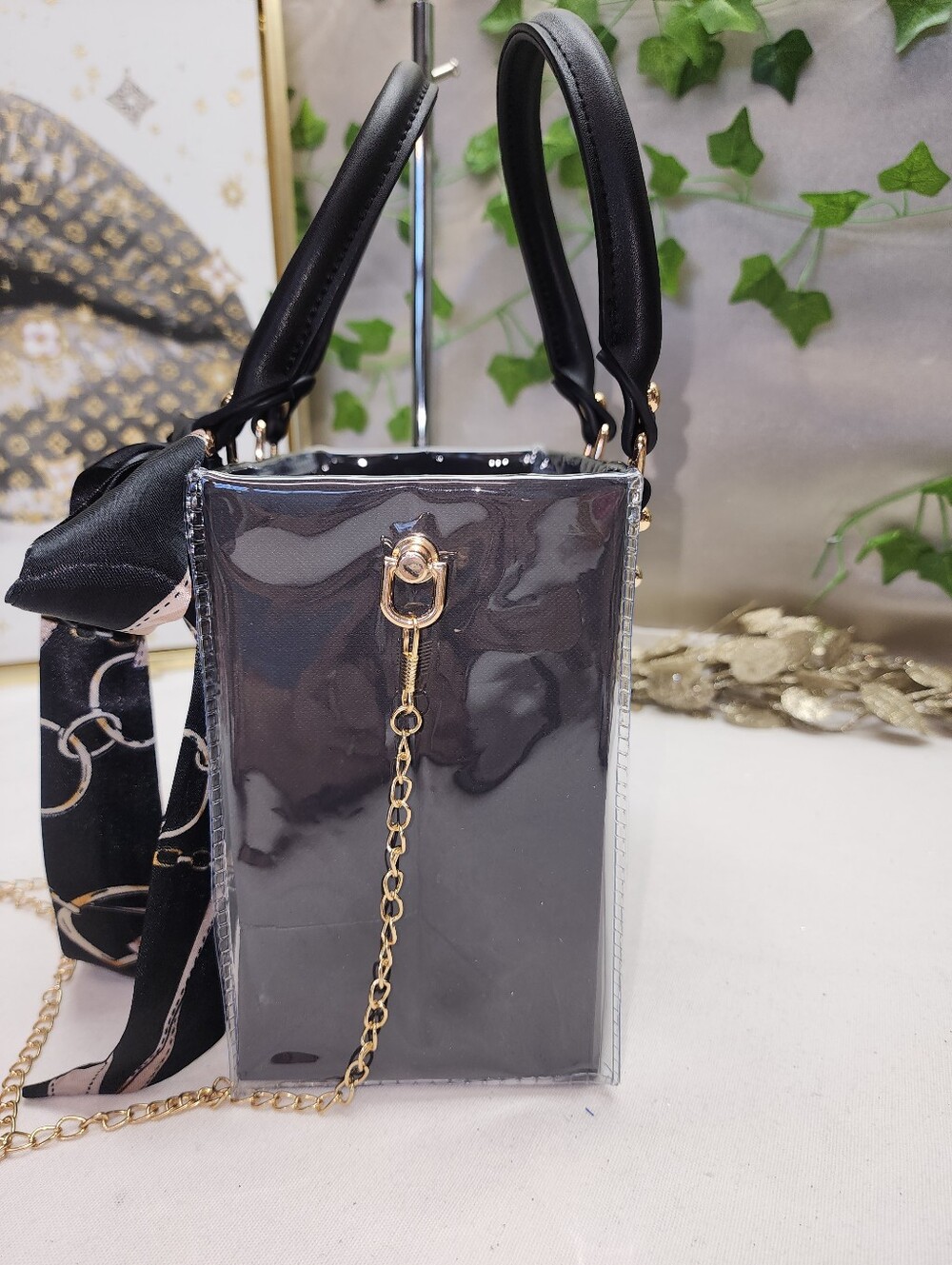 Authentic Yves Saint Laurent Shopping Bag In PVC Tote - Picture 7 of 10